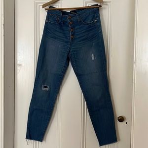 J. Crew 9” High Rise Toothpick Jeans EUC